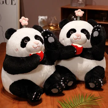 30 cm Srčkan Maščobe Panda Plišastih Igrač Super Lep Nagačene Živali Krog Panda Plushies Lutka Anime Mehko Otroci Igrače za Dekleta Fantje Darila