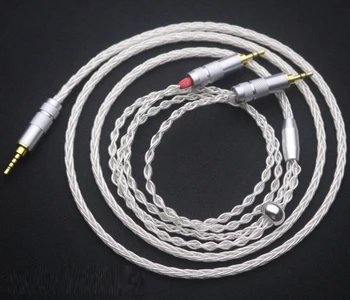 Audiocrast 8Cores Silver Plated 2,5 mm balanaced vtič 2x2.5mm izhod za slušalke nadgrajeno kabel
