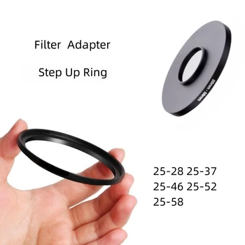 Filter Adapter Ring Korak Navzgor Obroč Kovin 25 mm 28 mm 37 mm 46mm 52mm 58mm za Canon, Nikon, Sony, Olympus DSLR Fotoaparat Objektiv