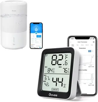 Vlažilnik H7141 Snop z Govee Bluetooth Digitalni Higrometer Zaprtih Termometer, Soba, Vlažnosti in Senzor Temperature Merilnik w